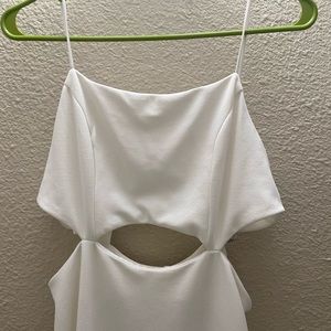 Showpo Harper Cut Out Underbust Dress in White